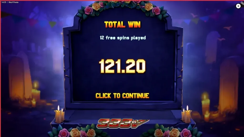 Tampilan visual slot Skull Fiesta dengan tema Day of the Dead